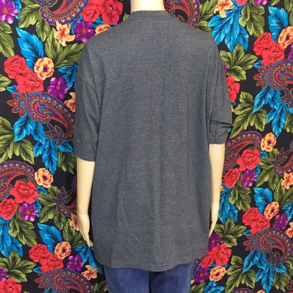 MEN'S UNITED NATIONS NEW WORLD ORDER SHIRT PRO CLUB XL TALL TOP DARK GREY - Picture 3 of 5